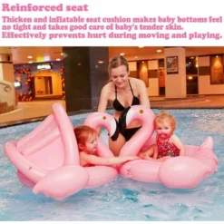 Fenicottero Anello Di Nuoto, Giubbotto Di Salvataggio Barca Piscina Gonfiabile Galleggiante Con Parasole Per 6-48 Mesi Bambino Bambini Bambini (Rosa) -TopAuto Ricambi Italia 74098204 5