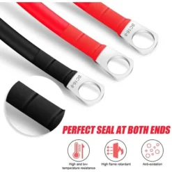 Confezione Da 2 Cavi Batteria M8 50 Cm, Cavo Batteria 12 V Cavo Batteria 16 Mm2 Rame, Cavo Di Alimentazione Ponte, Batteria Auto Più Cavo Con 2 Occhielli, Per Moto, Auto Solare, Cavo Massa Batteria Au -TopAuto Ricambi Italia 74926533 4