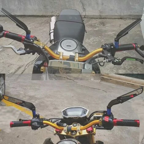 2 Pz Moto Modificato Vento Girevole Ala Universale Specchietto Retrovisore Spoiler 90° Specchietti Laterali Regolabili (Rosso) 3 2 Pz Moto Modificato Vento Girevole Ala Universale Specchietto Retrovisore Spoiler 90° Specchietti Laterali Regolabili (Rosso) - immagine 3