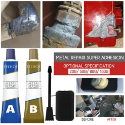 AB Colla Colata Colla Acciaio Metallo Vetro Ceramica Saldatura Tracoma Stomatica Crackle Riparazione Adesivo Colla Per Riparazione Industriale 50+50g -TopAuto Ricambi Italia 78537813 3