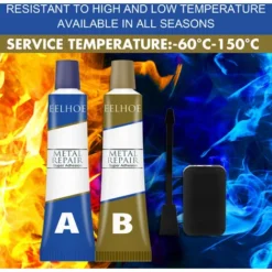 AB Colla Colata Colla Acciaio Metallo Vetro Ceramica Saldatura Tracoma Stomatica Crackle Riparazione Adesivo Colla Per Riparazione Industriale 50+50g -TopAuto Ricambi Italia 78537813 5