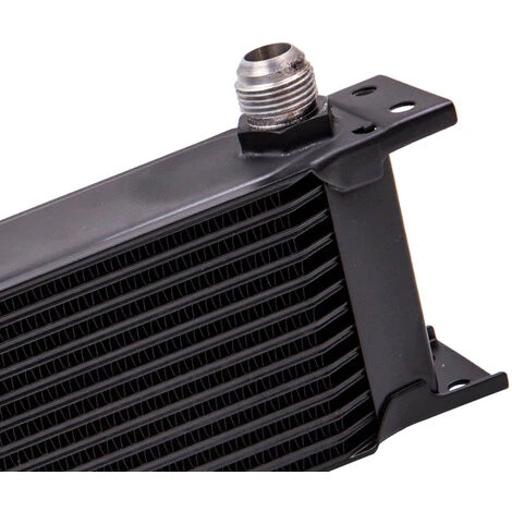 Universal Oil Cooler Set 13 Rows Radiatore Olio AN10 Raffreddamento Kit NERO 4 Universal Oil Cooler Set 13 Rows Radiatore Olio AN10 Raffreddamento Kit NERO - immagine 4