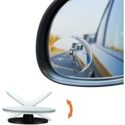Specchio Per Punto Cieco, 5 Pezzi 360 ° Regolabile Impermeabile HD Specchio Grandangolare Autoadesivo Assistente Per Punto Cieco Allenatore Universale Specchietto Retrovisore Pellicola Per Specchietto