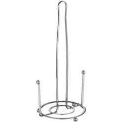 Porta Asciugamani Di Carta Cromato - Porta Tergicristallo Tutto Cromato, Metallo, Dimensioni D. 15 X H. 32,5 Cm - 5 Five Simply Smart