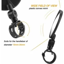 Specchietti Retrovisori Per Bici, 2 Pezzi Specchietti Retrovisori Per Bici Da Ciclismo Specchio Convesso In Plastica Montato Su Manubrio Ruotabile Regolabile Per Bici Da Strada Di Montagna 8 Specchietti Retrovisori Per Bici, 2 Pezzi Specchietti Retrovisori Per Bici Da Ciclismo Specchio Convesso In Plastica Montato Su Manubrio Ruotabile Regolabile Per Bici Da Strada Di Montagna -TopAuto Ricambi Italia 85910201 4