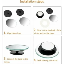 2pcs 360 Gradi Specchietto Retrovisore Per Auto Grandangolare Angolo Cieco Piccolo Specchio Convesso Rotondo 9 2pcs 360 Gradi Specchietto Retrovisore Per Auto Grandangolare Angolo Cieco Piccolo Specchio Convesso Rotondo -TopAuto Ricambi Italia 86169999 5