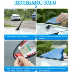 Antenna Da Tetto Per Auto GTA, Antenna A Pinna Di Squalo Universale Amplificatore Di Ricezione Del Segnale Dell'antenna Radio A Modulazione Di Frequenza Automatica -TopAuto Ricambi Italia 86185144 3