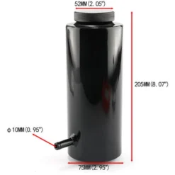 Serbatoio Del Liquido Di Raffreddamento Universale Da 800 Ml Serbatoio Di Troppopieno Del Radiatore Contenitore In Alluminio Nero -TopAuto Ricambi Italia 86524280 2
