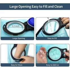 MINKUROW 2L Sacca Idratante, Sacca Idrica Portatile Sacca Idratante Zaini Idratanti Sacca Idratante Serbatoio Per Escursionismo, Bicicletta, Escursionismo E Campeggio -TopAuto Ricambi Italia 87196530 3