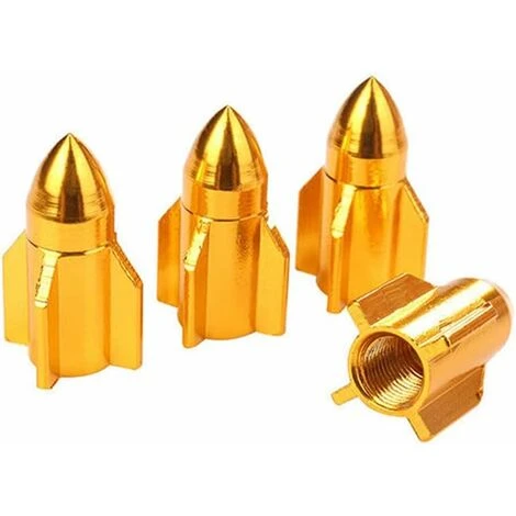 HIASDFLS 4PCS Cappucci Valvola Stelo Pneumatico, Cappucci Stelo Valvola Pneumatico Ruota Universale Steli Pneumatici Ruota Antipolvere In Alluminio, Oro 1 HIASDFLS 4PCS Cappucci Valvola Stelo Pneumatico, Cappucci Stelo Valvola Pneumatico Ruota Universale Steli Pneumatici Ruota Antipolvere In Alluminio, Oro