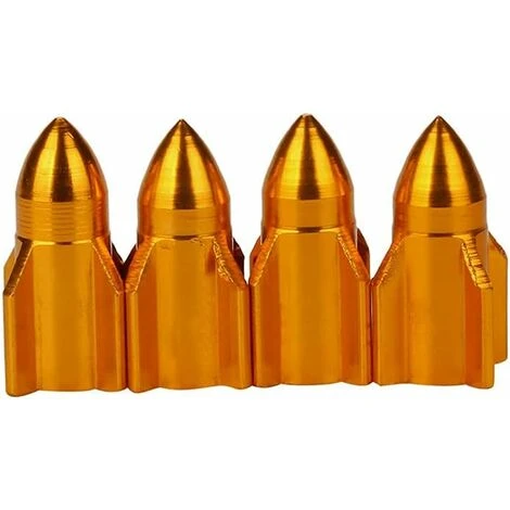 HIASDFLS 4PCS Cappucci Valvola Stelo Pneumatico, Cappucci Stelo Valvola Pneumatico Ruota Universale Steli Pneumatici Ruota Antipolvere In Alluminio, Oro 2 HIASDFLS 4PCS Cappucci Valvola Stelo Pneumatico, Cappucci Stelo Valvola Pneumatico Ruota Universale Steli Pneumatici Ruota Antipolvere In Alluminio, Oro - immagine 2