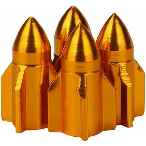 HIASDFLS 4PCS Cappucci Valvola Stelo Pneumatico, Cappucci Stelo Valvola Pneumatico Ruota Universale Steli Pneumatici Ruota Antipolvere In Alluminio, Oro 3 HIASDFLS 4PCS Cappucci Valvola Stelo Pneumatico, Cappucci Stelo Valvola Pneumatico Ruota Universale Steli Pneumatici Ruota Antipolvere In Alluminio, Oro - immagine 3