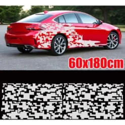 60cmx180cm Universal Auto Car Side Body Stickers Adesivi Vinile Graphic Decor (bianco) 7 60cmx180cm Universal Auto Car Side Body Stickers Adesivi Vinile Graphic Decor (bianco) -TopAuto Ricambi Italia 88715712 3