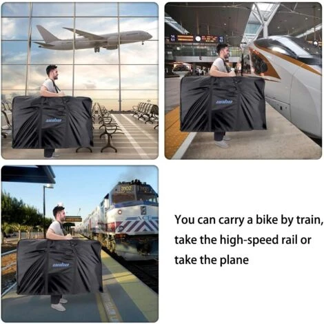 Sacchetto Di Trasporto Della Bici, Borsa Per Bicicletta Pieghevole 1680D Borsa Da Viaggio Per Bici 130 X 25x 82cm 2 Sacchetto Di Trasporto Della Bici, Borsa Per Bicicletta Pieghevole 1680D Borsa Da Viaggio Per Bici 130 X 25x 82cm - immagine 2