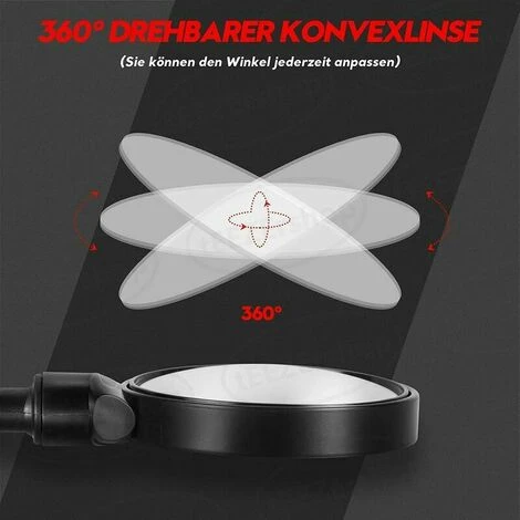 Specchietto Retrovisore Bici Elettrica Bicicletta MTB City Scooter Specchietto Retrovisore Bicicletta Regolabile 360° Girevole Adatto Per Specchio Di Sicurezza Manubrio 22-32mm 2 Specchietto Retrovisore Bici Elettrica Bicicletta MTB City Scooter Specchietto Retrovisore Bicicletta Regolabile 360° Girevole Adatto Per Specchio Di Sicurezza Manubrio 22-32mm - immagine 2