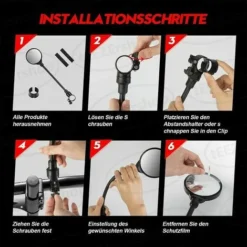 Specchietto Retrovisore Bici Elettrica Bicicletta MTB City Scooter Specchietto Retrovisore Bicicletta Regolabile 360° Girevole Adatto Per Specchio Di Sicurezza Manubrio 22-32mm 8 Specchietto Retrovisore Bici Elettrica Bicicletta MTB City Scooter Specchietto Retrovisore Bicicletta Regolabile 360° Girevole Adatto Per Specchio Di Sicurezza Manubrio 22-32mm -TopAuto Ricambi Italia 91190514 4