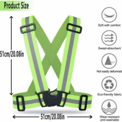 Gilet Riflettente Per Bici Da 2 Pezzi Giubbotto Riflettente Giubbotto Riflettente Alta Visibilità Taglia Regolabile Gilet Di Sicurezza Moto Elastico Per Ciclismo Corsa Camminata Jogging Moto -TopAuto Ricambi Italia 92036506 3