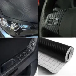 None Adesivo Per Auto In Fibra Di Carbonio 3D Adesivo Termoformabile Nero 200 40 Cm -TopAuto Ricambi Italia 93111357 4