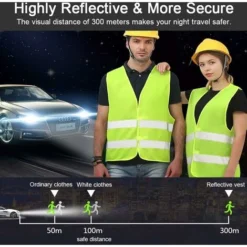 Gilet Di Sicurezza Riflettenti Da 4 Pezzi, Gilet Fluorescente Giallo A 360 Gradi Gilet Da Uomo Ad Alta Visibilità Gilet Di Sicurezza Lavabili Per Motociclisti, Autisti, Poliziotti, Lavoratori (giallo -TopAuto Ricambi Italia 94229033 3