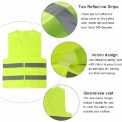 Gilet Di Sicurezza Riflettenti Da 4 Pezzi, Gilet Fluorescente Giallo A 360 Gradi Gilet Da Uomo Ad Alta Visibilità Gilet Di Sicurezza Lavabili Per Motociclisti, Autisti, Poliziotti, Lavoratori (giallo -TopAuto Ricambi Italia 94229033 5