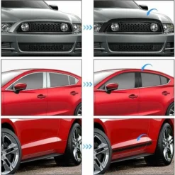 Pellicola Autoadesiva In Fibra Nera Opaca 5 Cm 10 M - Pellicola Vinilica Autoadesiva, Adatta Per L'aspetto E L'interno Di Motocicli, Automobili -TopAuto Ricambi Italia 94290211 4