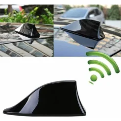 Antenna Universale Per Auto Shark Fin - Antenna Radio FM Con Base Adesiva Impermeabile (nera)