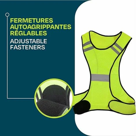Gilet Riflettente Ad Alta Visibilità GTA - Donna E Uomo - Traspirante - Leggero - Giacca Fluorescente Di Sicurezza Per Corsa, Ciclismo 4 Gilet Riflettente Ad Alta Visibilità GTA - Donna E Uomo - Traspirante - Leggero - Giacca Fluorescente Di Sicurezza Per Corsa, Ciclismo - immagine 4
