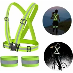 GTA Gilet Riflettente Per Bici, 2 Giubbotti Di Sicurezza, 4 Polsini/strisce Riflettenti, Giubbotto Riflettente Di Sicurezza Elastico Regolabile Riflettente Per Ciclismo Corsa Camminata Jogging Moto -TopAuto Ricambi Italia 95754088 4