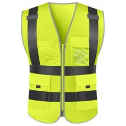 Gilet Riflettente Di Sicurezza Tuta Da Lavoro Igienico-sanitaria Ad Alta Visibilità Abbigliamento Multitasche Di Avvertenza Di Sicurezza Tuta Da Cantiere Per L'amministrazione Stradale