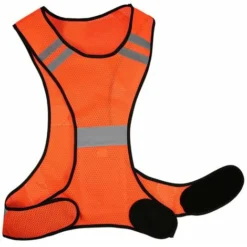 GTA Maglia Leggera Traspirante Gilet Riflettente Ad Alta Visibilità Gilet Di Sicurezza Per Corsa, Camminata, Ciclismo, Jogging, Arancione