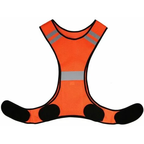 GTA Maglia Leggera Traspirante Gilet Riflettente Ad Alta Visibilità Gilet Di Sicurezza Per Corsa, Camminata, Ciclismo, Jogging, Arancione 2 GTA Maglia Leggera Traspirante Gilet Riflettente Ad Alta Visibilità Gilet Di Sicurezza Per Corsa, Camminata, Ciclismo, Jogging, Arancione - immagine 2