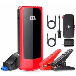 Avviatore Di Emergenza Per Auto Portatile Batteria Ricaricabile Per Auto Litio Powerbank 20000mAh 2000A Con 2 Porte USB Caricabatteria Per Lampada A LED Cavi Per Avviamento Di Emergenza Per Auto Avvia