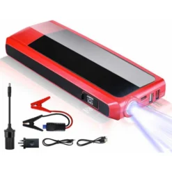Avviatore Di Emergenza Per Auto Portatile Batteria Ricaricabile Per Auto Litio Powerbank 20000mAh 2000A Con 2 Porte USB Caricabatteria Per Lampada A LED Cavi Per Avviamento Di Emergenza Per Auto Avvia -TopAuto Ricambi Italia 95908195 4