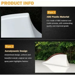 Antenna Universale Per Auto Con Pinna Di Squalo - Antenna Radio FM (bianca) -TopAuto Ricambi Italia 96147439 4