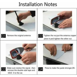 Antenna Universale Per Auto Con Pinna Di Squalo - Antenna Radio FM/AM Con Base Adesiva Impermeabile Per Furgone SUV Per Auto (grigio) -TopAuto Ricambi Italia 96147644 4