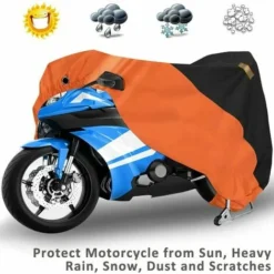 Copertura Impermeabile Per Scooter Per Moto Copertura Esterna 210D Resistente A Escrementi Di Uccelli, Polvere/neve/pioggia, Vento, Sole, XXL 245x105x125cm Nero+Arancione 7 Copertura Impermeabile Per Scooter Per Moto Copertura Esterna 210D Resistente A Escrementi Di Uccelli, Polvere/neve/pioggia, Vento, Sole, XXL 245x105x125cm Nero+Arancione -TopAuto Ricambi Italia 96206761 3