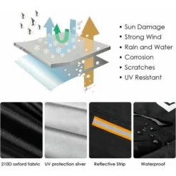 Copertura Impermeabile Per Scooter Per Moto Copertura Esterna 210D Resistente A Escrementi Di Uccelli, Polvere/neve/pioggia, Vento, Sole, XXL 245x105x125cm Nero+Arancione 9 Copertura Impermeabile Per Scooter Per Moto Copertura Esterna 210D Resistente A Escrementi Di Uccelli, Polvere/neve/pioggia, Vento, Sole, XXL 245x105x125cm Nero+Arancione -TopAuto Ricambi Italia 96206761 5