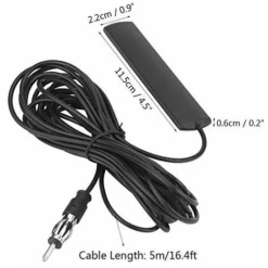 Car FM Patch Enhanced Signal Radio Antenna Supporto Per Parabrezza (cavo Da 5 M) -TopAuto Ricambi Italia 97077019 4