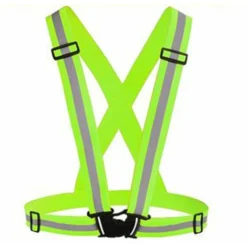 Gilet Di Sicurezza 2 Pz + Bracciali Riflettenti Riflettenti Di Sicurezza Regolabile Gilet Di Sicurezza Elastico Per Corse, Ciclismo, Moto, Verde