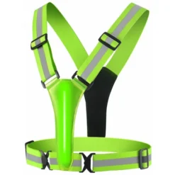 Gilet Luminoso A LED Da Corsa: Gilet Luminoso A LED Regolabile, Giubbotto Di Sicurezza Riflettente Ad Alta Visibilità Per Corsa, Ciclismo, Passeggiate Con Il Cane. Verde.