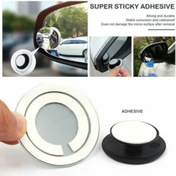 Specchietti Per Punti Ciechi Per Auto Da 2 Pezzi - Specchio Convesso Convesso Ruotabile A 360° Impermeabile Per Auto Universali -TopAuto Ricambi Italia 99785655 3