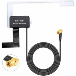 Antenna Patch Active Dab Dab + Antenna Per Autoradio Montaggio In Vetro Adattatore SMB Antenna Radio FM/AM Cavo RG174 3M Radio Digitale Da 9,8 Piedi