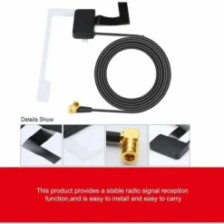 Antenna Patch Active Dab Dab + Antenna Per Autoradio Montaggio In Vetro Adattatore SMB Antenna Radio FM/AM Cavo RG174 3M Radio Digitale Da 9,8 Piedi -TopAuto Ricambi Italia 99786016 3