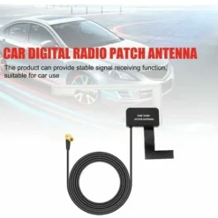 Antenna Patch Active Dab Dab + Antenna Per Autoradio Montaggio In Vetro Adattatore SMB Antenna Radio FM/AM Cavo RG174 3M Radio Digitale Da 9,8 Piedi -TopAuto Ricambi Italia 99786016 5